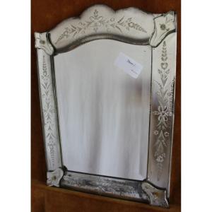 41 x 48 cm Miroir Vénitien XIXème