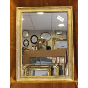 57 X 75 Cm Rectangular Louis Philippe Mirror, Gold Leaf.