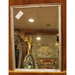 43 x 58 cm miroir rectangle demi-jonc argent