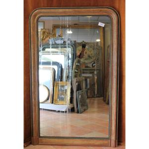 108 x 171 cm Grand miroir Louis Philippe perlé