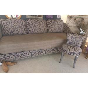 Sofa Bed, Matching Armchair, Upholstery Fabric