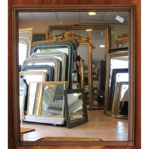miroir de bistrot "1900" en bois naturel, 109 x 127 cm
