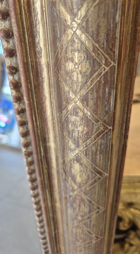 Très grand miroir Louis Philippe de cheminée glace ancienne 115*188cm-photo-4