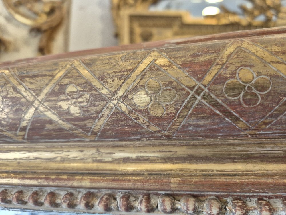 Très grand miroir Louis Philippe de cheminée glace ancienne 115*188cm-photo-6