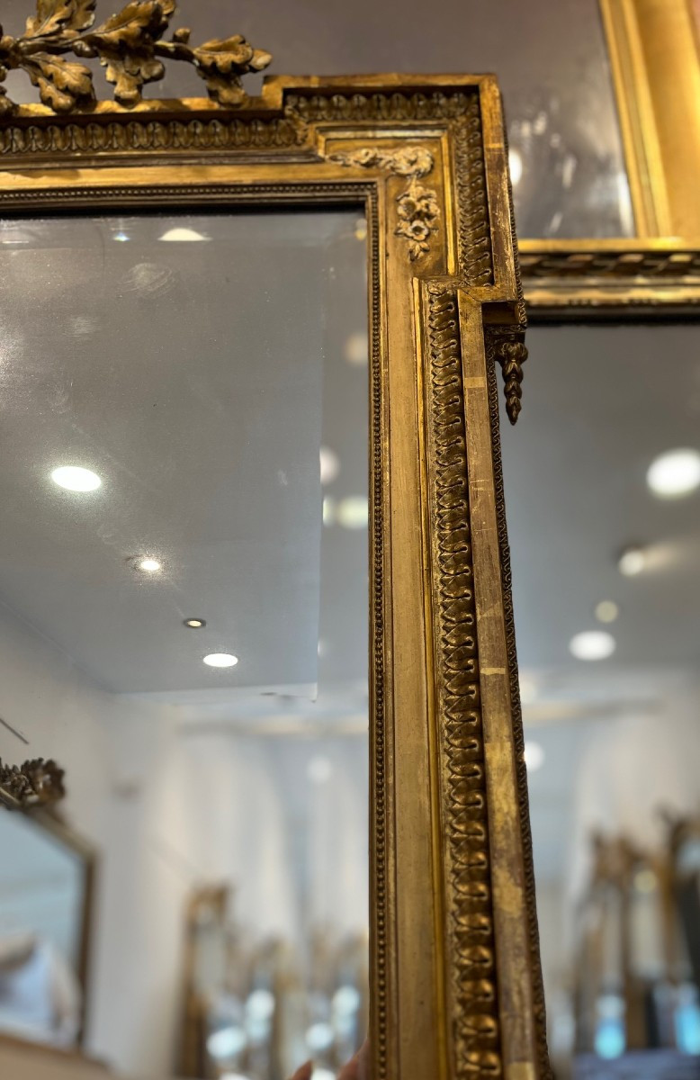Miroir Louis XVI decors lauriers 102cm par 174cm -photo-3