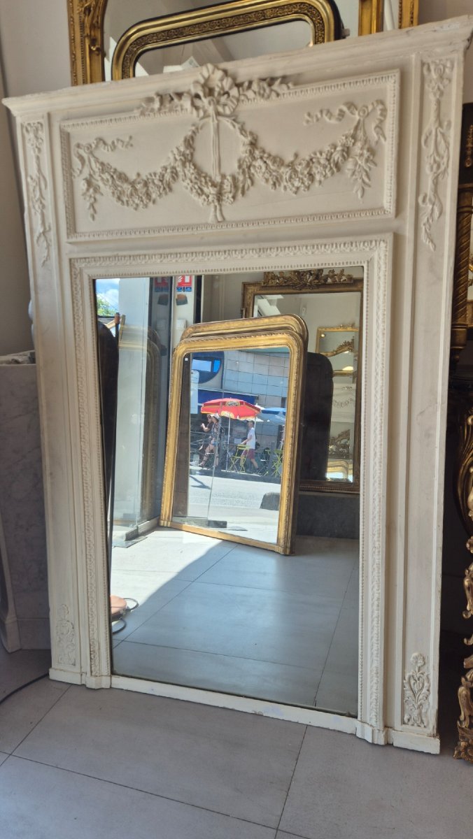 Trumeau Napoléon III miroir ancien 120*175CM-photo-3
