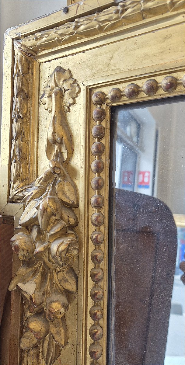miroir doré ancien Louis XVI glace mercure 110*160 CM-photo-3