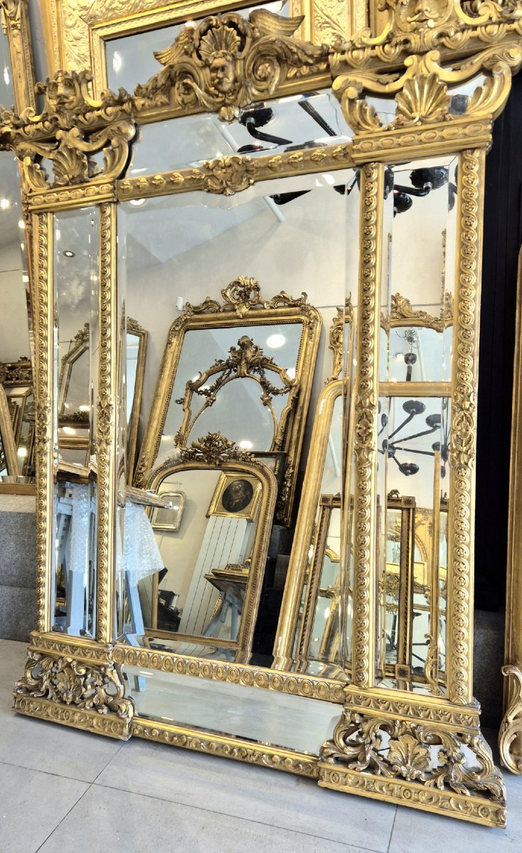 Miroir Napoléon III d'apparat XIX siècles  140*196cm-photo-3