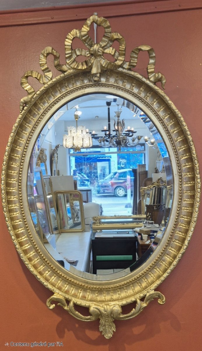 Louis XVI Oval Mirror 71*110cm-photo-3
