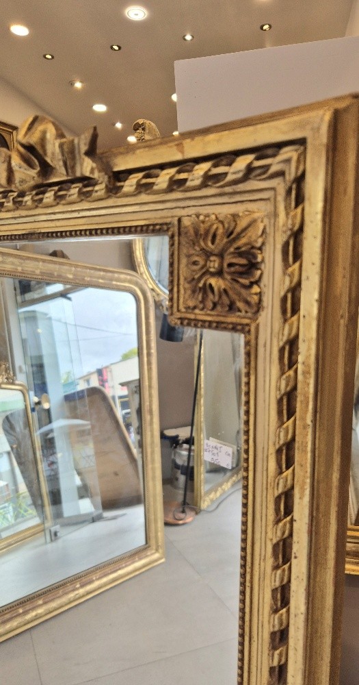 miroir rectangulaire glace noeud Louis XVI 90*145 CM-photo-4