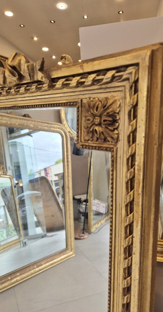 miroir rectangulaire glace noeud Louis XVI 90*145 CM-photo-3