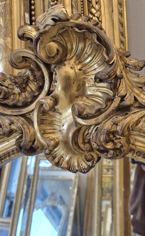 Miroir ancien coquille Louis XV  90*150 cm-photo-3