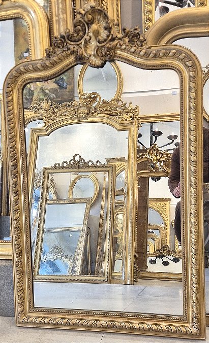 Miroir ancien coquille Louis XV  90*150 cm-photo-1
