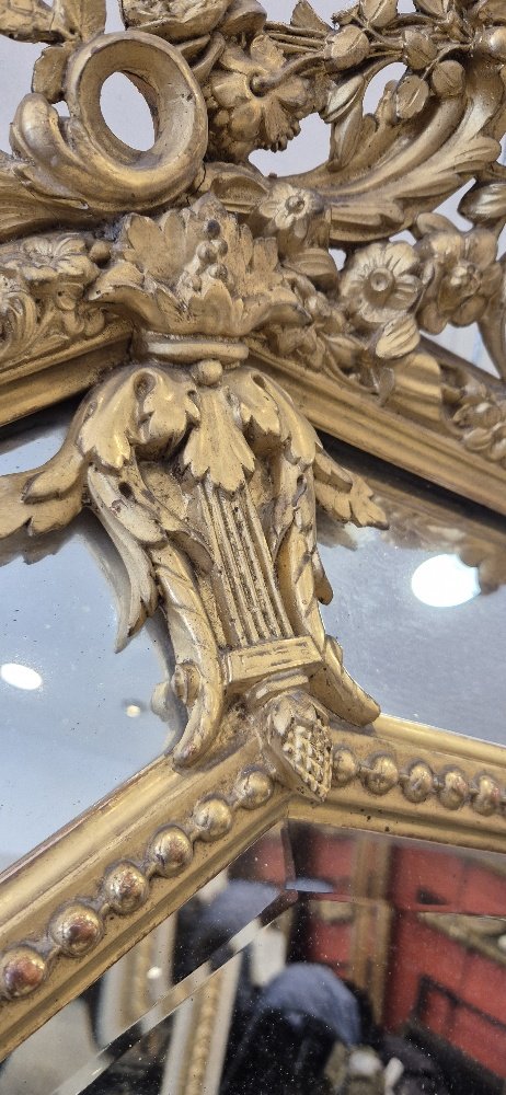 Miroir Napoléon III  octogonal doré  100*140cm-photo-2