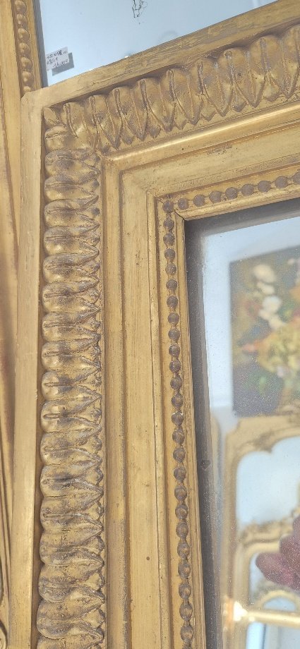 Miroir ancien Louis XVI  glace de cheminée 121*161cm-photo-2