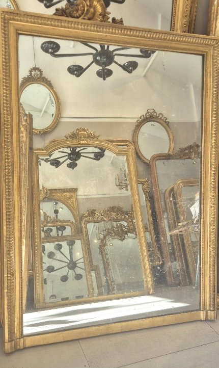 Miroir ancien Louis XVI  glace de cheminée 121*161cm-photo-3