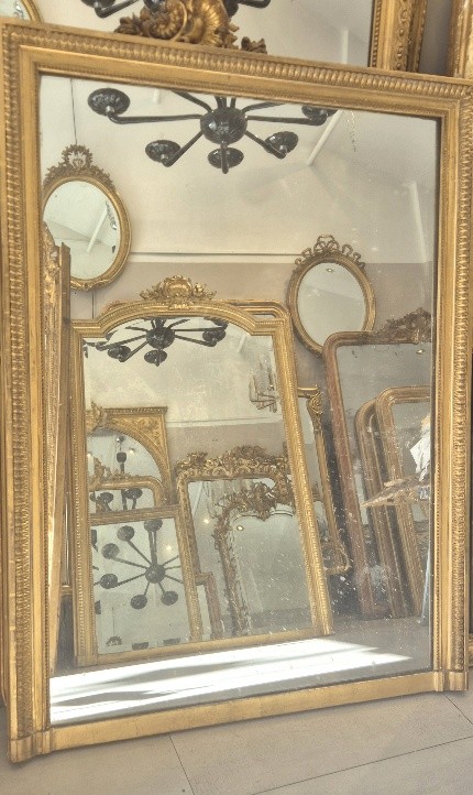 Miroir ancien Louis XVI  glace de cheminée 121*161cm