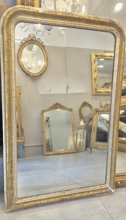 Miroir Louis Philippe  feuilles d'or  84*125cm