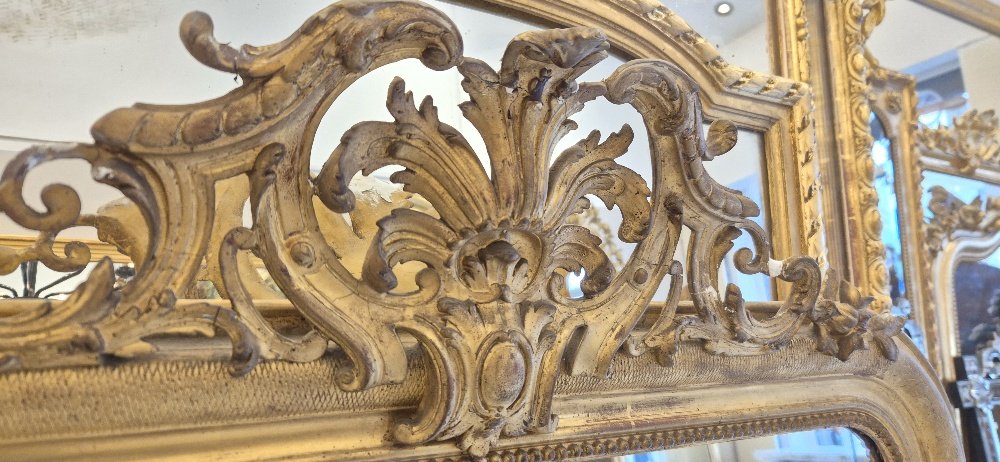 Miroir Louis Philippe doré 94*152cm-photo-4