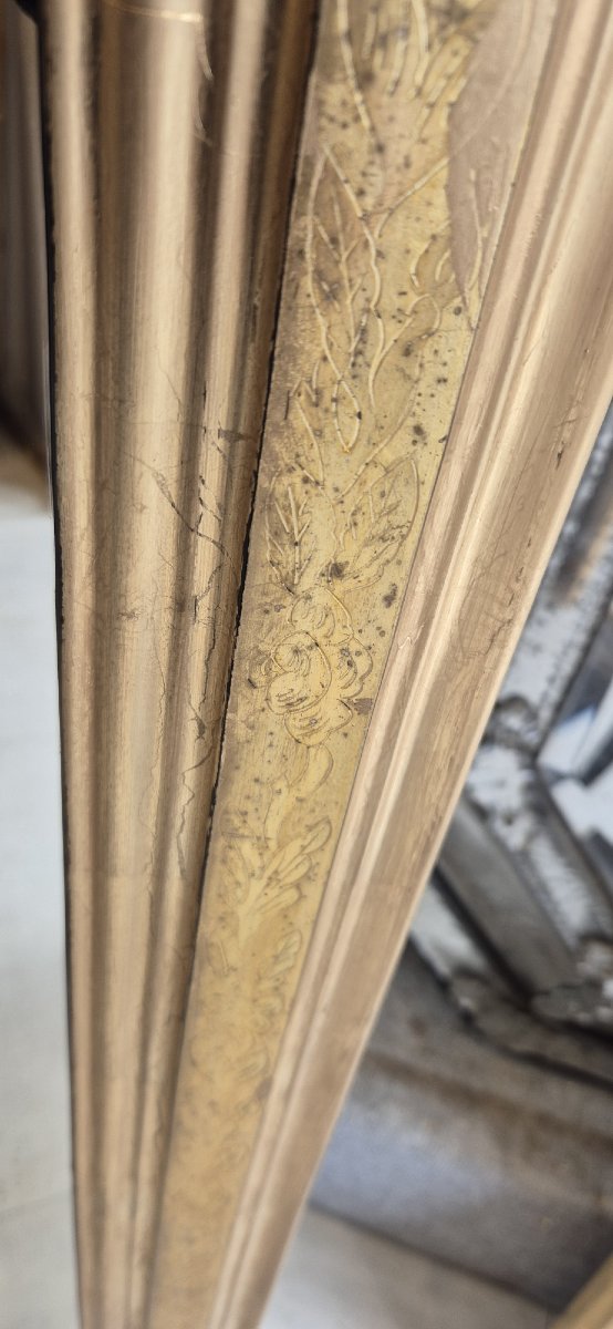 Miroir Louis Philippe feuilles d'or, 79*120cm-photo-4
