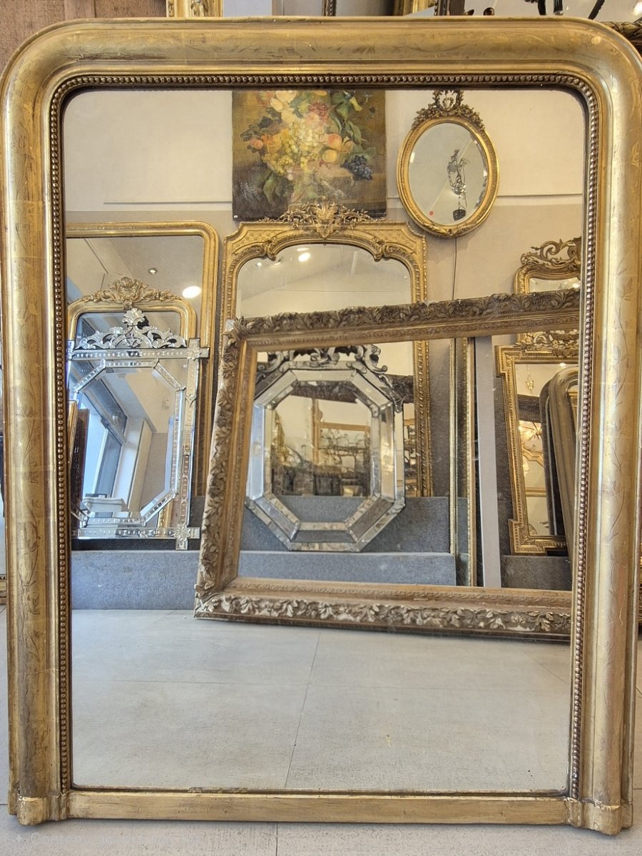 Miroir Louis Philippe  doré 100*126cm-photo-1