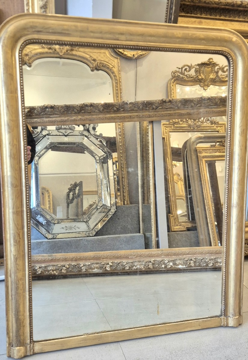 Miroir Louis Philippe  doré 100*126cm