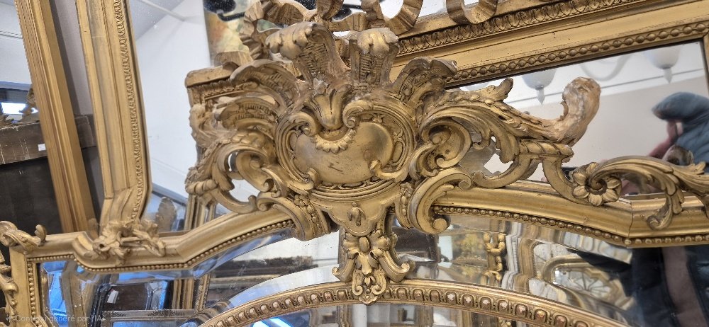 Miroir Napoléon III doré   140*145cm-photo-4