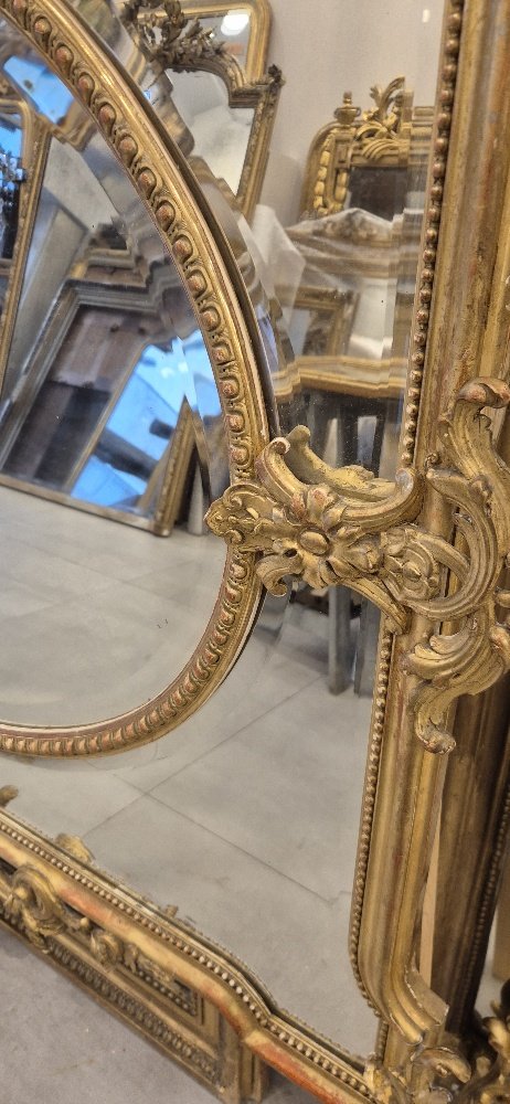 Miroir Napoléon III doré   140*145cm-photo-4