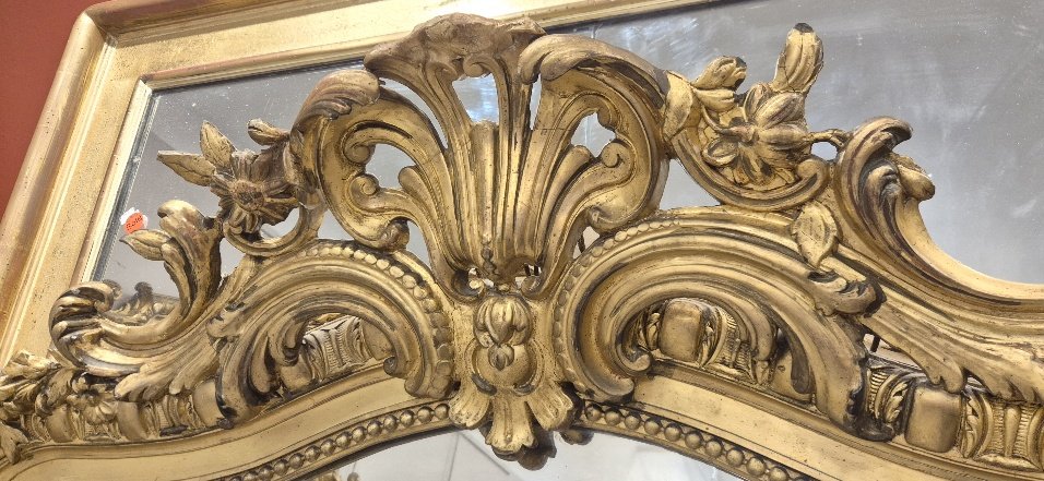 Miroir Napoléon III  coquille doré  110*172cm-photo-3