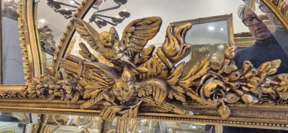 Rare format miroir Napoléon III  126*130cm-photo-2