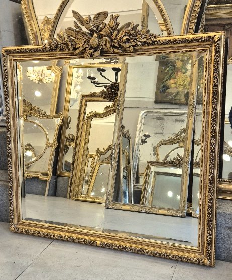 Rare format miroir Napoléon III  126*130cm-photo-3
