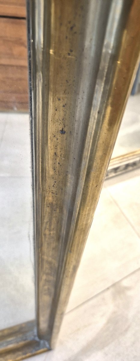 Miroir Art Nouveau bistrot laiton doré  80*110cm-photo-4