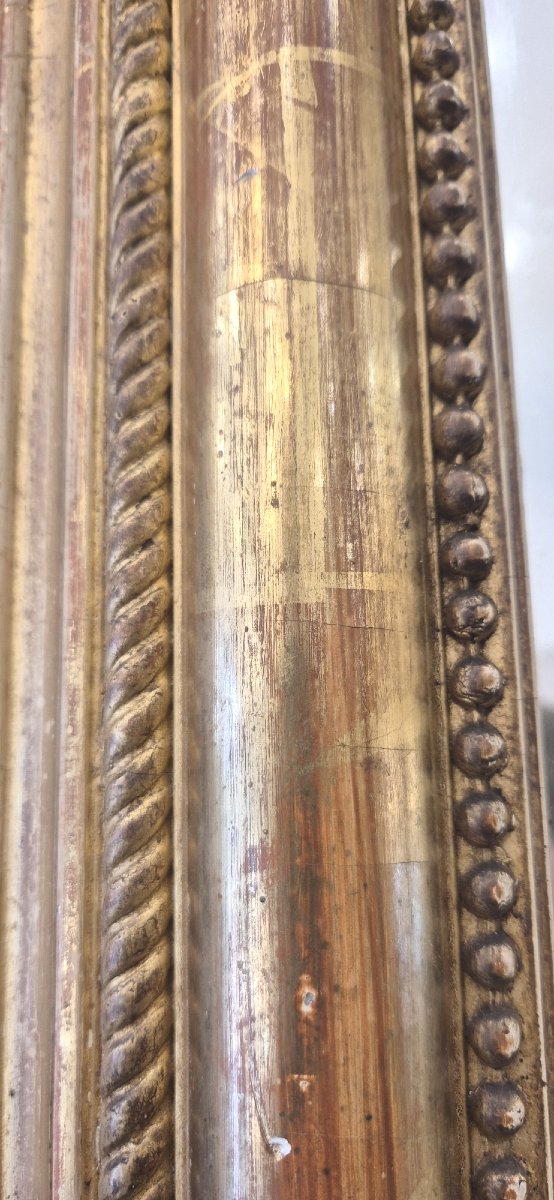 Large miroir Louis XVI glace ancienne oiseau ruban 128*204cm-photo-1