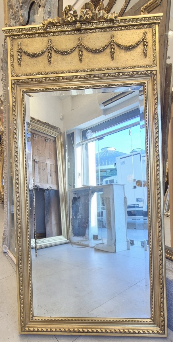 Gilded Trumeau Mirror With Beveled Glass, 78*170 Cm