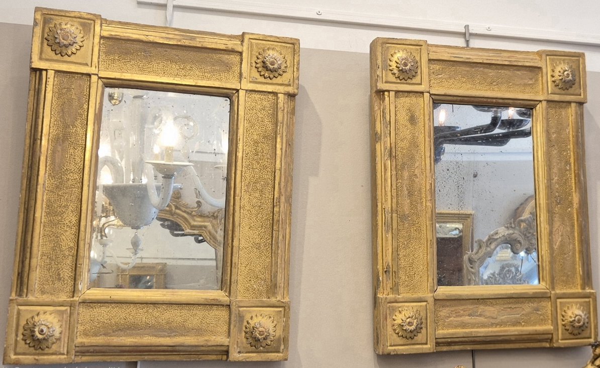 paire de miroirs empire italiens 47*62 cm -photo-2