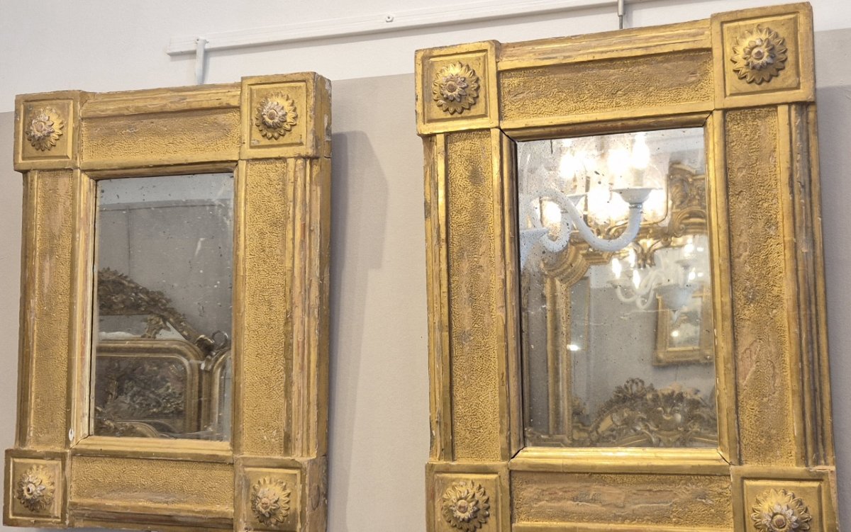 paire de miroirs empire italiens 47*62 cm -photo-4
