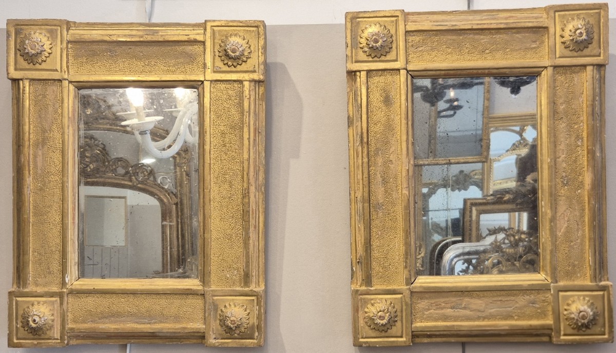 paire de miroirs empire italiens 47*62 cm 
