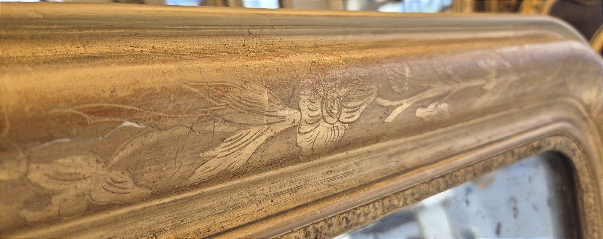 miroir Louis Philippe glace ancienne mercure 106*146 cm-photo-2