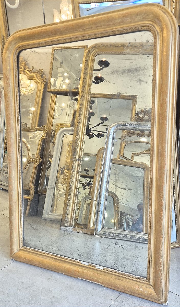 miroir Louis Philippe glace ancienne mercure 106*146 cm-photo-2