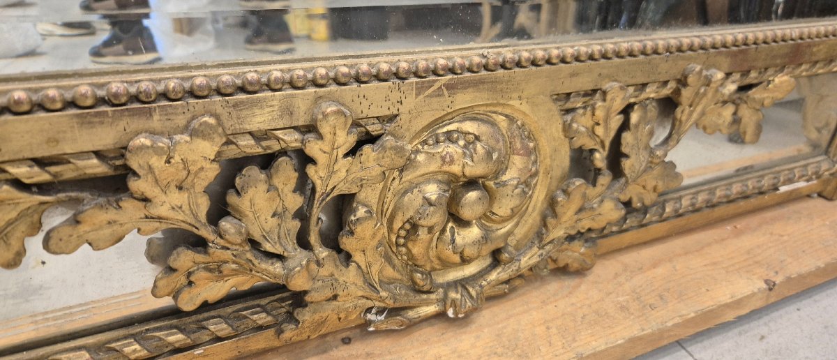 Large Venetian Medallion Mirror, Napoleon III Period, 130 X 210 Cm-photo-3