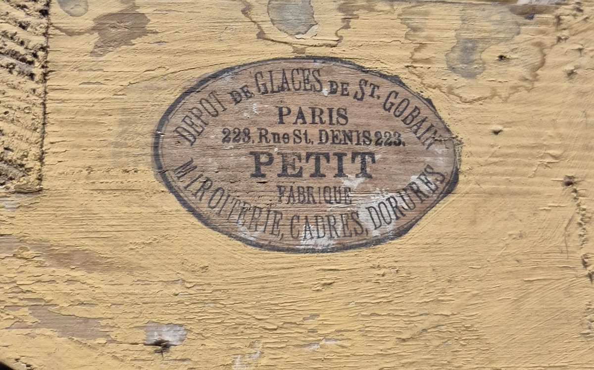 Large Venetian Medallion Mirror, Napoleon III Period, 130 X 210 Cm-photo-4