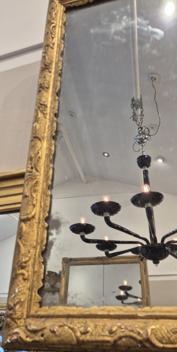 miroir Louis XIV doré glace ancienne 55*69 cm-photo-2
