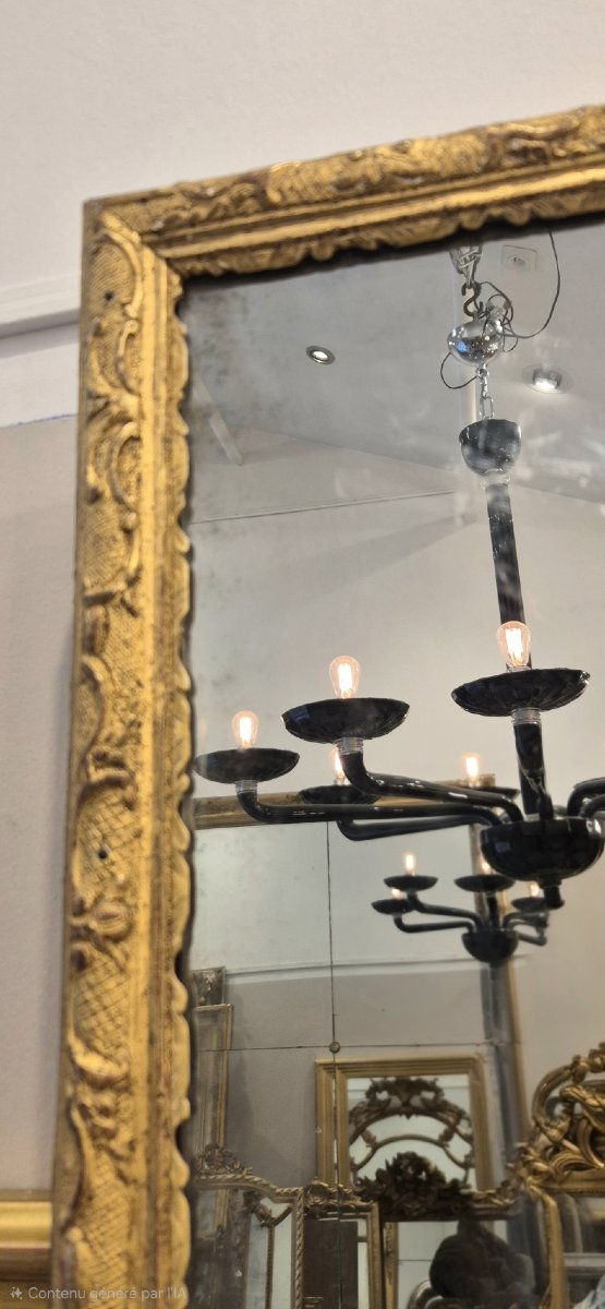 miroir Louis XIV doré glace ancienne 55*69 cm-photo-4