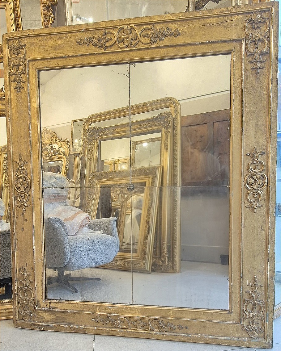 Rare Empire Mirror With Antique Glass Sections, 134*158 Cm