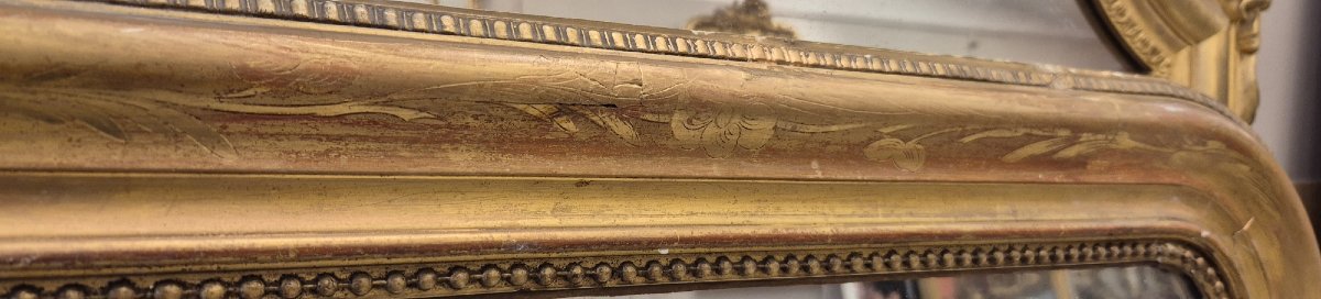 Miroir Louis Philippe doré  97*132cm-photo-4