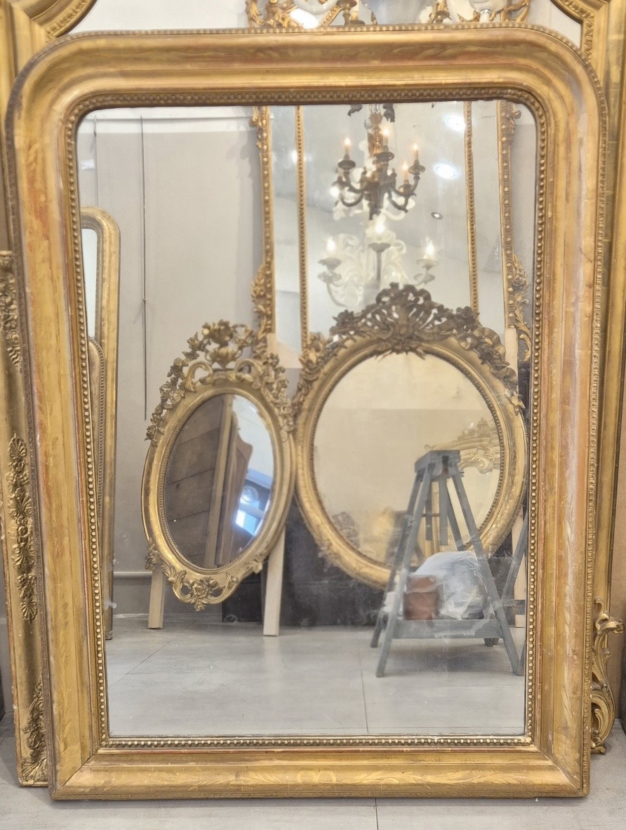 Miroir Louis Philippe doré  97*132cm