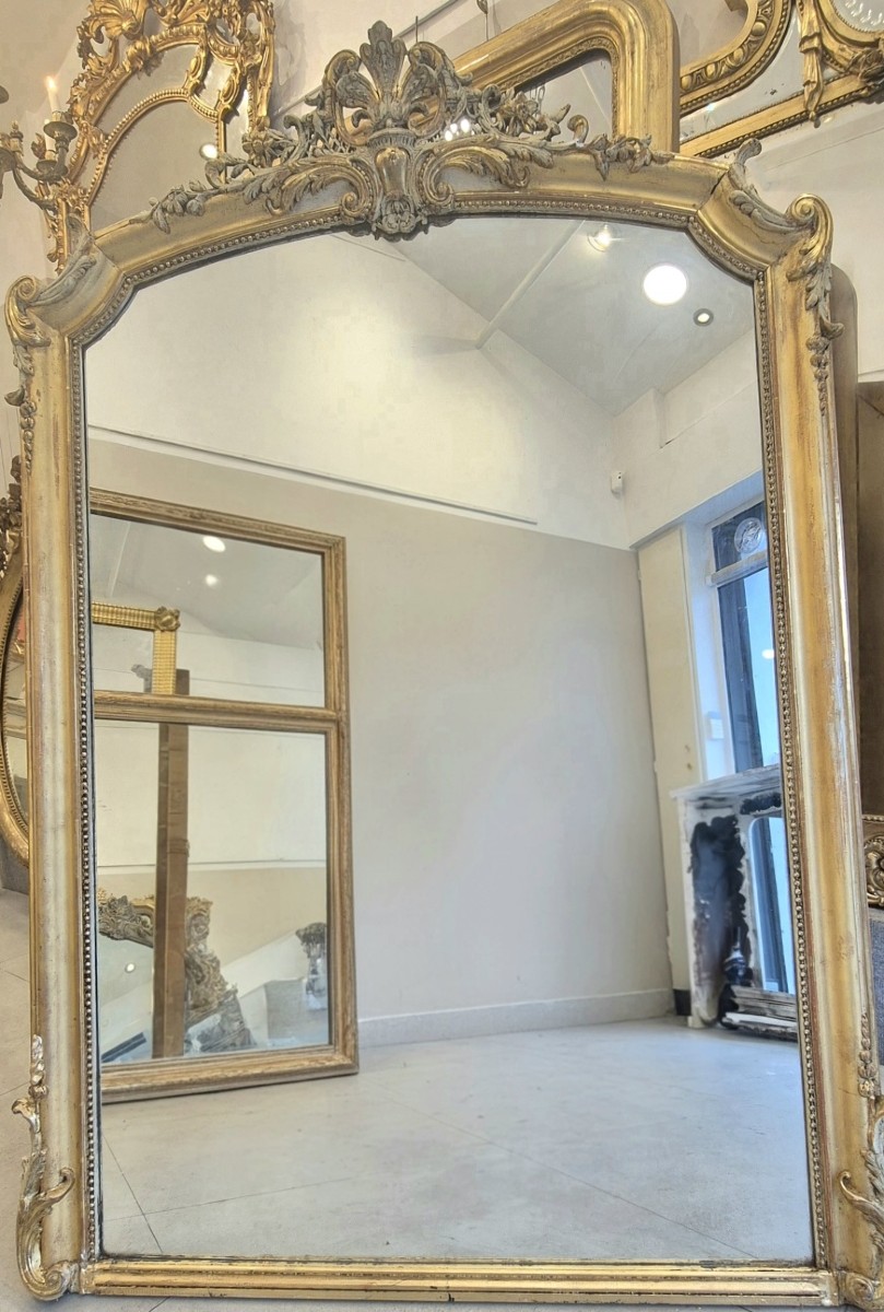 miroir ancien coquille glace de cheminée 120*170 cm