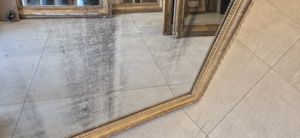 Miroir Louis Philippe doré 115*100cm-photo-3