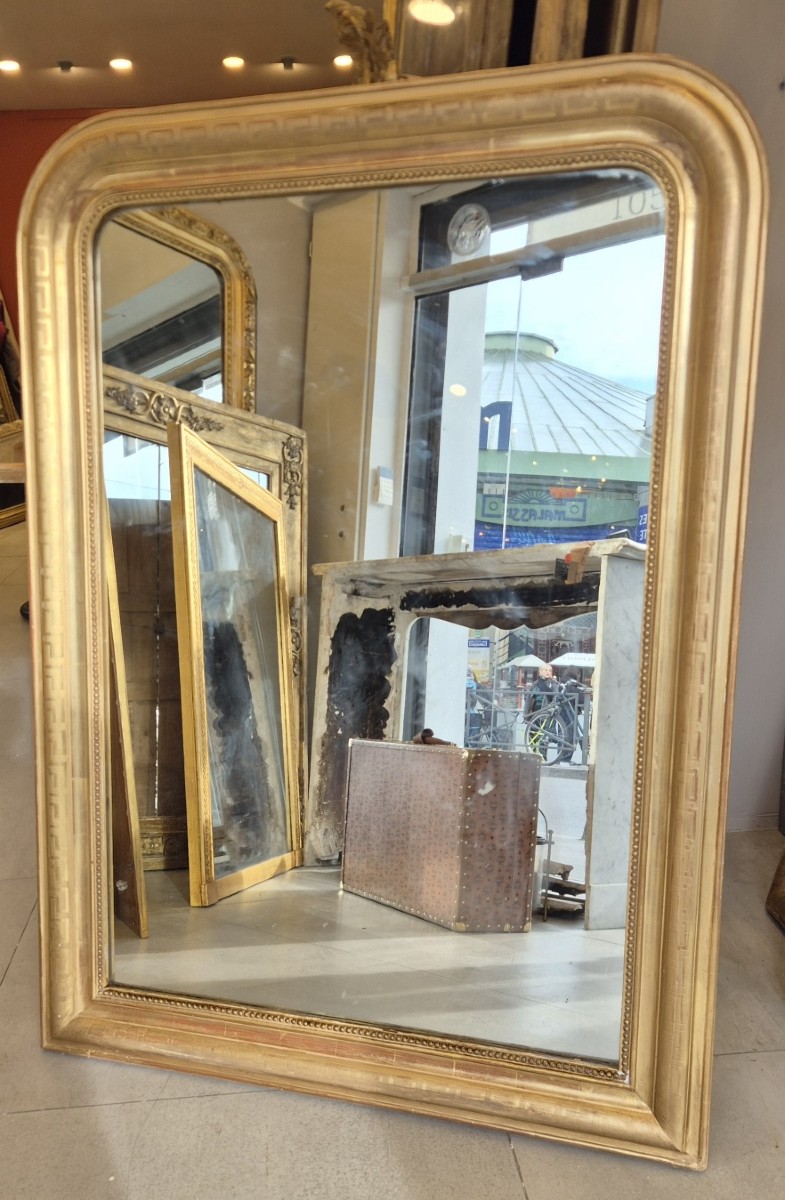 Miroir Louis Philippe feuilles d'or  95*130cm