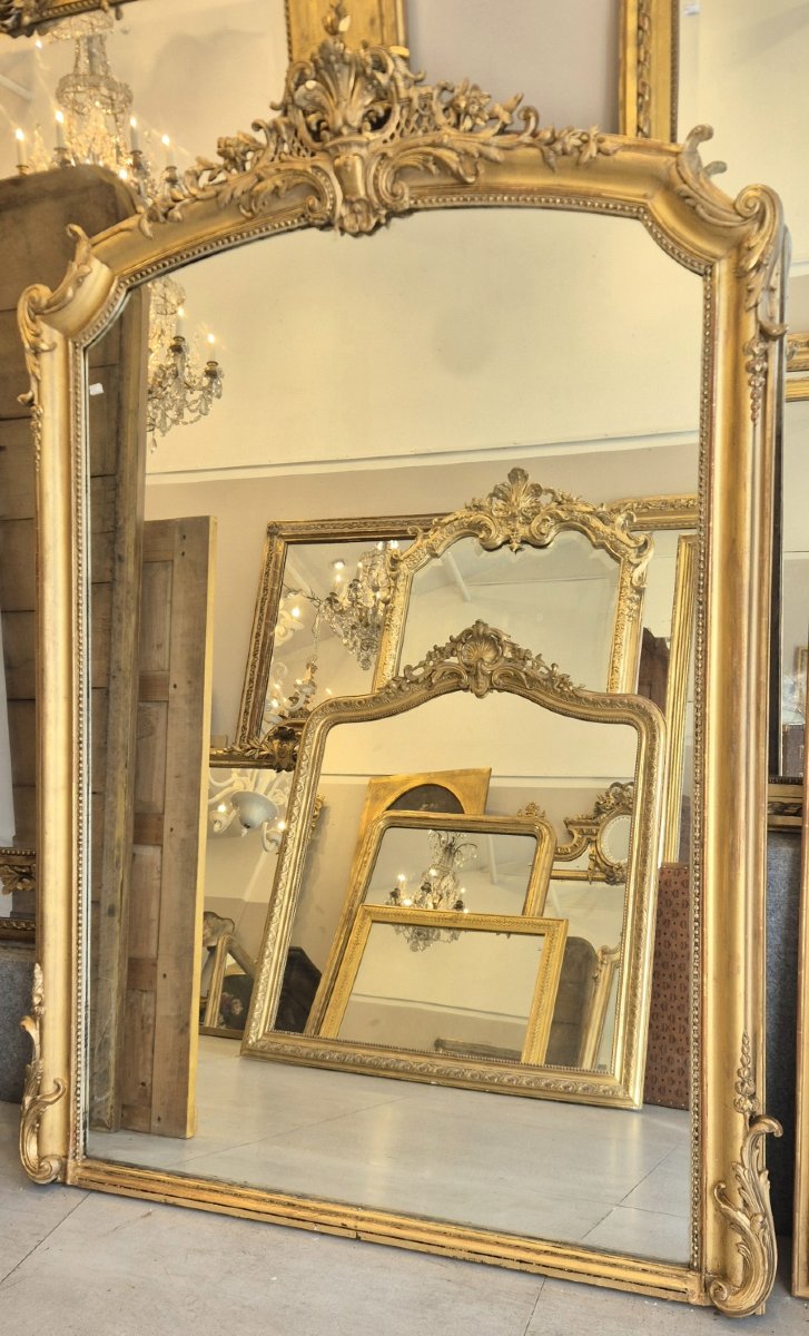 Miroir Louis Philippe avec cartouche rocaille  120*170cm-photo-2